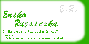 eniko ruzsicska business card